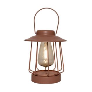 Solar Tischlampe Filament Metall terra 19 cm