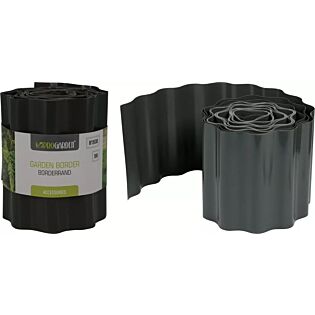 Gartenrand PE Grau 9 Meter x 15 cm &ndash; Pro Garden