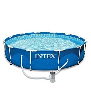 Schwimmbecken Metal Frame mit Filterpumpe, &Oslash; 366 cm &ndash; Intex