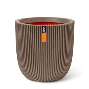 Blumentopf Planter bol groove warm taupe - Capi