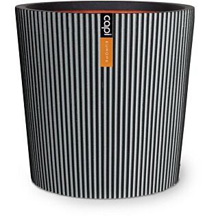 Blumentopf Vase konisch groove anthrazit - Capi