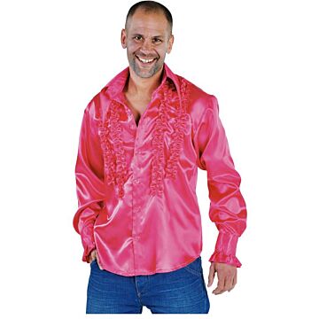 Rouches Shirt tailliert dunkelrosa