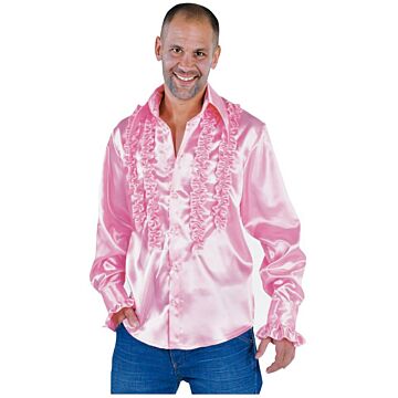 Rouches Shirt tailliert rosa