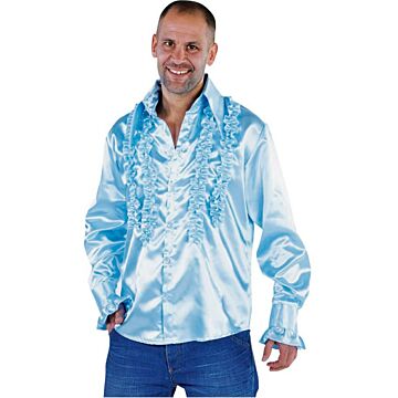Rouches Shirt tailliert blau