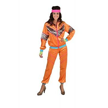 Jogginganzug orange 80er Jahre Stil 