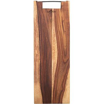 Serveerplank pure rose wood recht met metalen handvat 59 cm