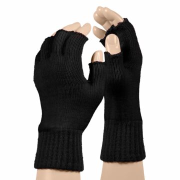 Fingerlose Handschuhe schwarz