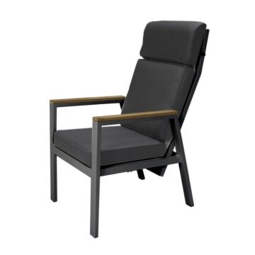 Stefano XL Essstuhl verstellbare Matte anthrazit teak