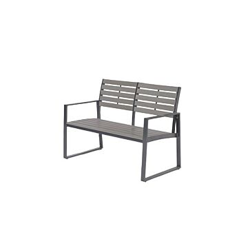 Gartenbank Detroit Aluminium grau - Garden Impressions