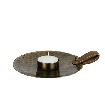 Teelicht "Lara" goldmetall 2 cm
