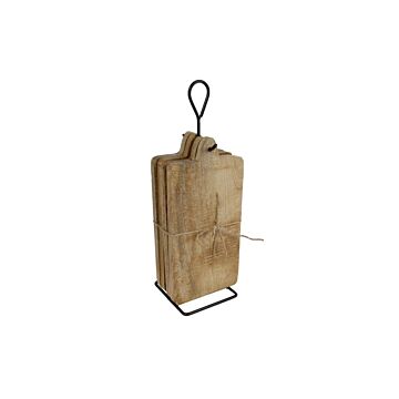 Bodenplatte mit Standard XL natur s4 holz  L 35 cm