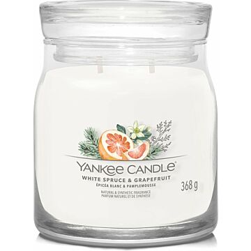 White Spruce & Grapefruit Signature Mittelglas - Yankee Candle