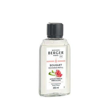 Nachfüllbarer Parfümzerstäuber mit Stäbchen 200ml Amour d'Hibiscus - Lampe Berger