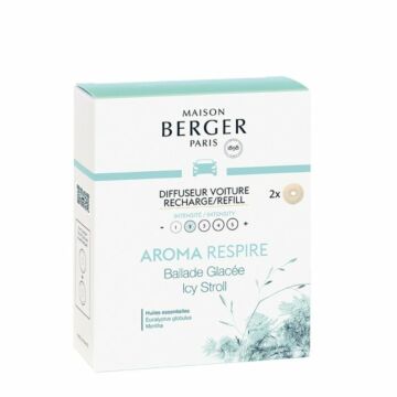 Auto-Parfüm Nachfüllpackung 2 Stück Aroma Respire - Ballade Glacée / Icy Stroll - Lampe Berger