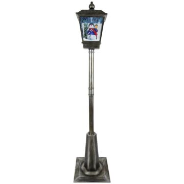 Floor lantern snowman snowing Black/silver-Adapter incl.-
LED-30x30x180