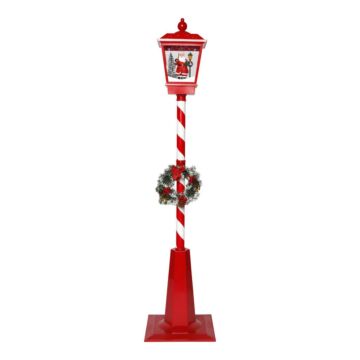  Laterne Schnee Weihnachtsmann rot weiß 180 cm