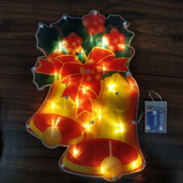 Verlichte kerstbellen, meerdere kleuren