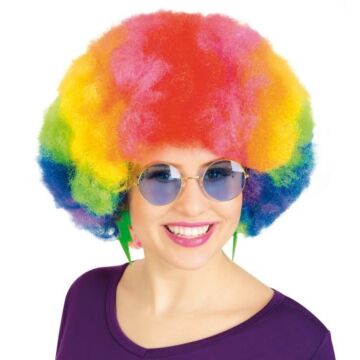 Perücke Afro Rainbow