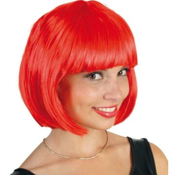 Perücke Lola Neon rot Perücke Lola Neon rot