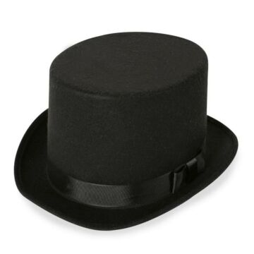 Zylinder edel schwarz sort Größen 57 cm