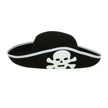 Piratenhut schwarz 56 cm