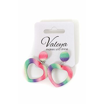 Ohrring Herz Regenbauge