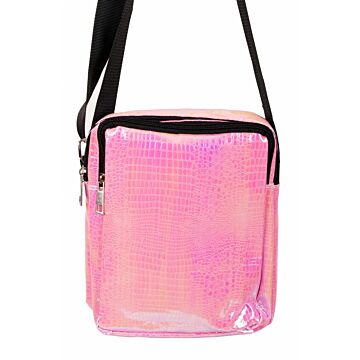 Hüfttasche Schlangenleder-Optik, Fuchsia