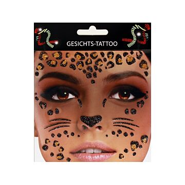Gesichtsaufkleber Leopard