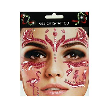 Gesichtsaufkleber Flamingo