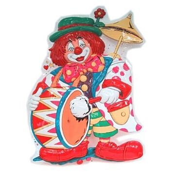 Clowndeko mit trommel 55 x 40 cm
