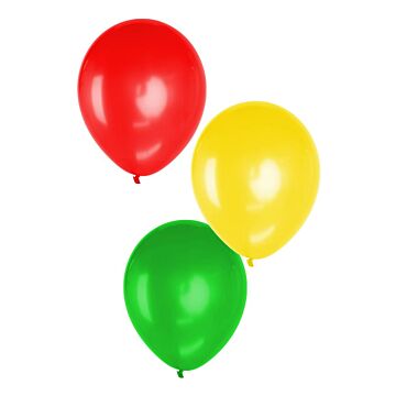 Deko-Mini-Ballon rot-gelb-grün 5 Zoll
