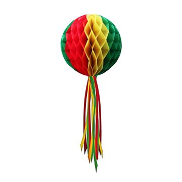 Dekokugel rot, gelb, grün, Ø 20 cm 