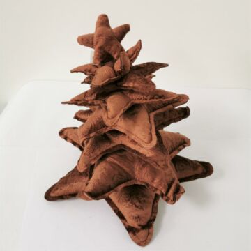 Baum velours 21x23cm braun