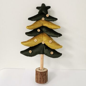 Weihnachtsbaum Velourocker/Grün