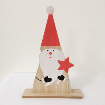 Hölzerner Santa mit Stern