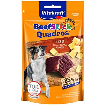 Hundesnack Beef-stick quadros Käse 70g