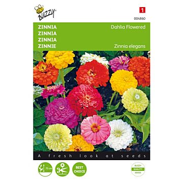 Zinnia elegans dubbel dahliabl 1.5g