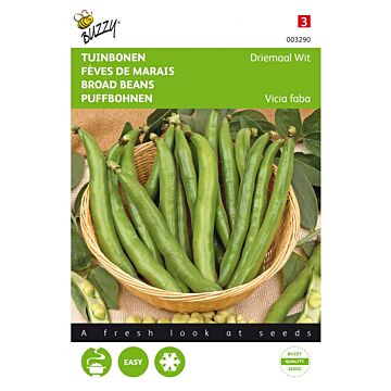Buzzy® Tuinbonen Driemaal wit