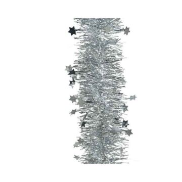 tinsel stargarland glänzend 4ply silber
