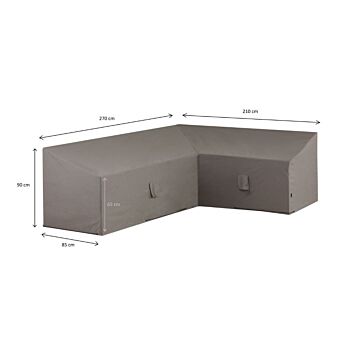 Loungeset Bezug grau L 270 cm - Madison