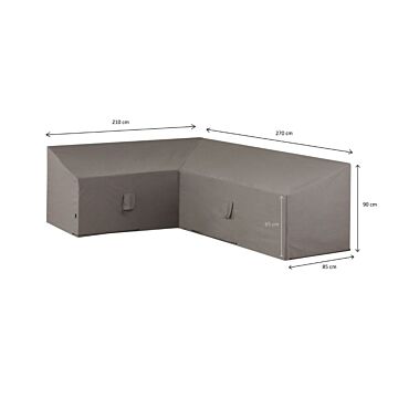 Loungeset Bezug grau L 270 cm - Madison
