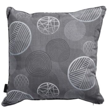 Sierkussen met paspel 50x50 Circle grey