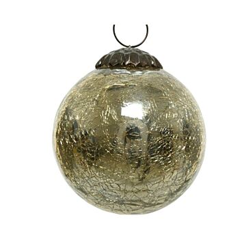Weihnachtskugel Glas cracklez gold Ø 7,5 cm - Decoris