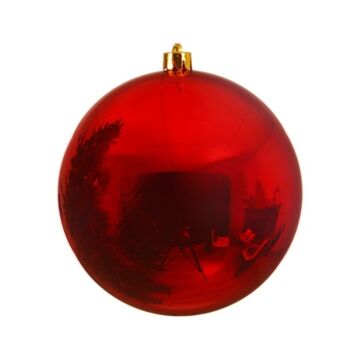 Shatterproof Plain Bauble Shiny Red 14 cm