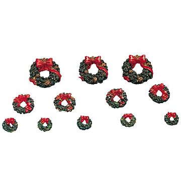LEMAX WREATHS MIT RED BOW, SATZ VON 12