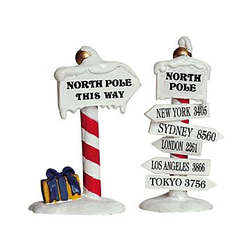 Lemax North Pole Signs, Set mit 2