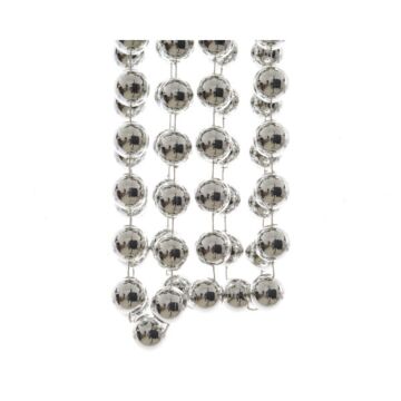 Kunststoff-Perle Girlande XXL Silber