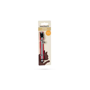 Beeztees Reflecterend kattenbandje grs/rood