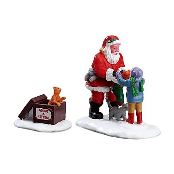 LEMAX SANTA AND KITTENS, SATZ VON 2