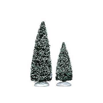 Lemax Snowy Juniper Tree, medium & small, Set mit 2